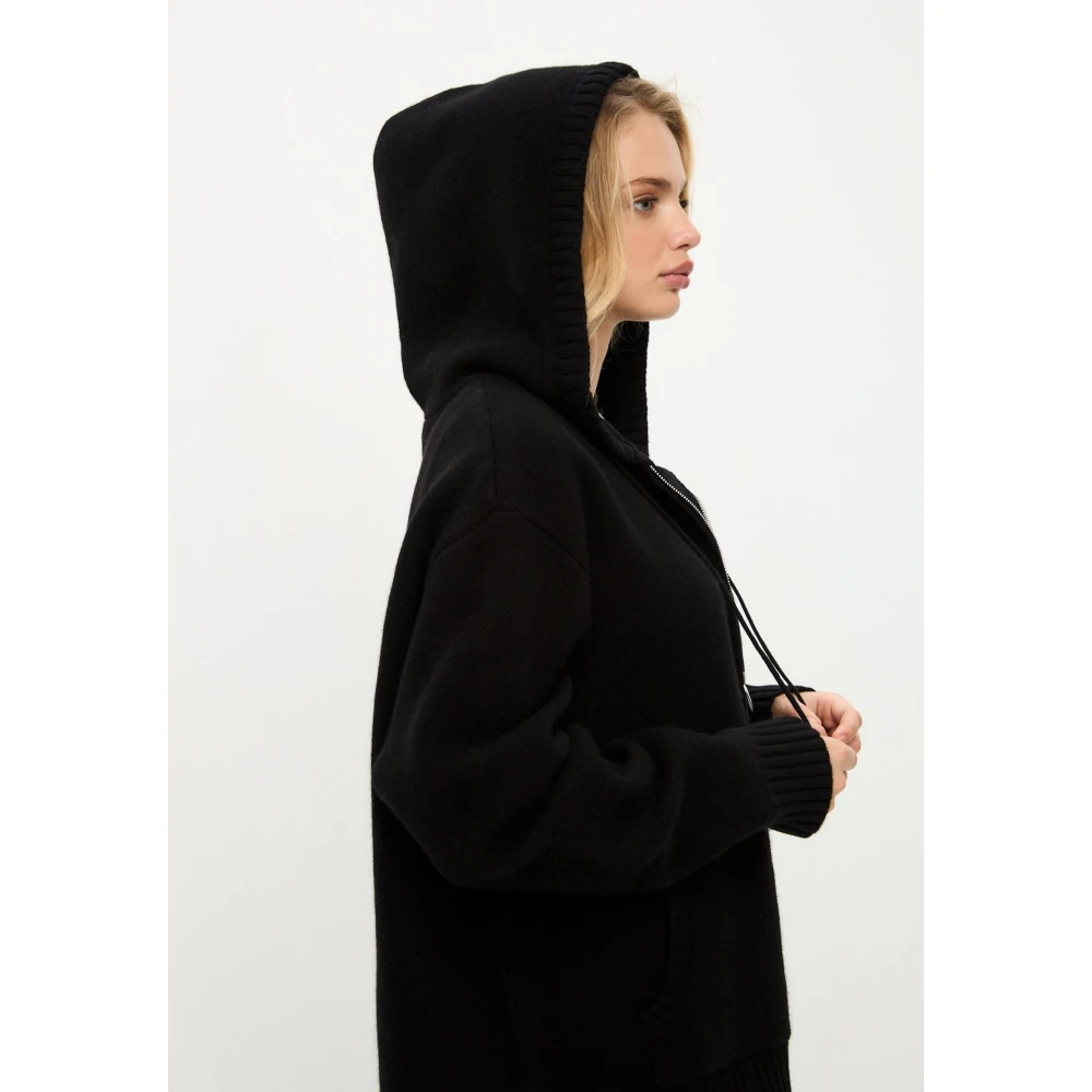 Cesare Gaspari Merino Hoodie Kostuum Penelope Zwart Black Dames