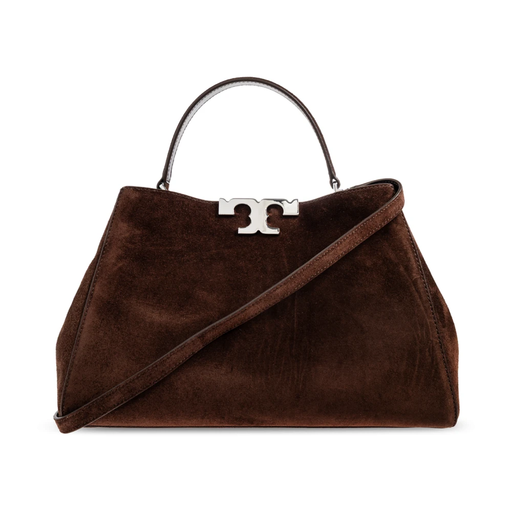Tory Burch Women's Brown Handbags, One Size, Eleanor Suede Satchel