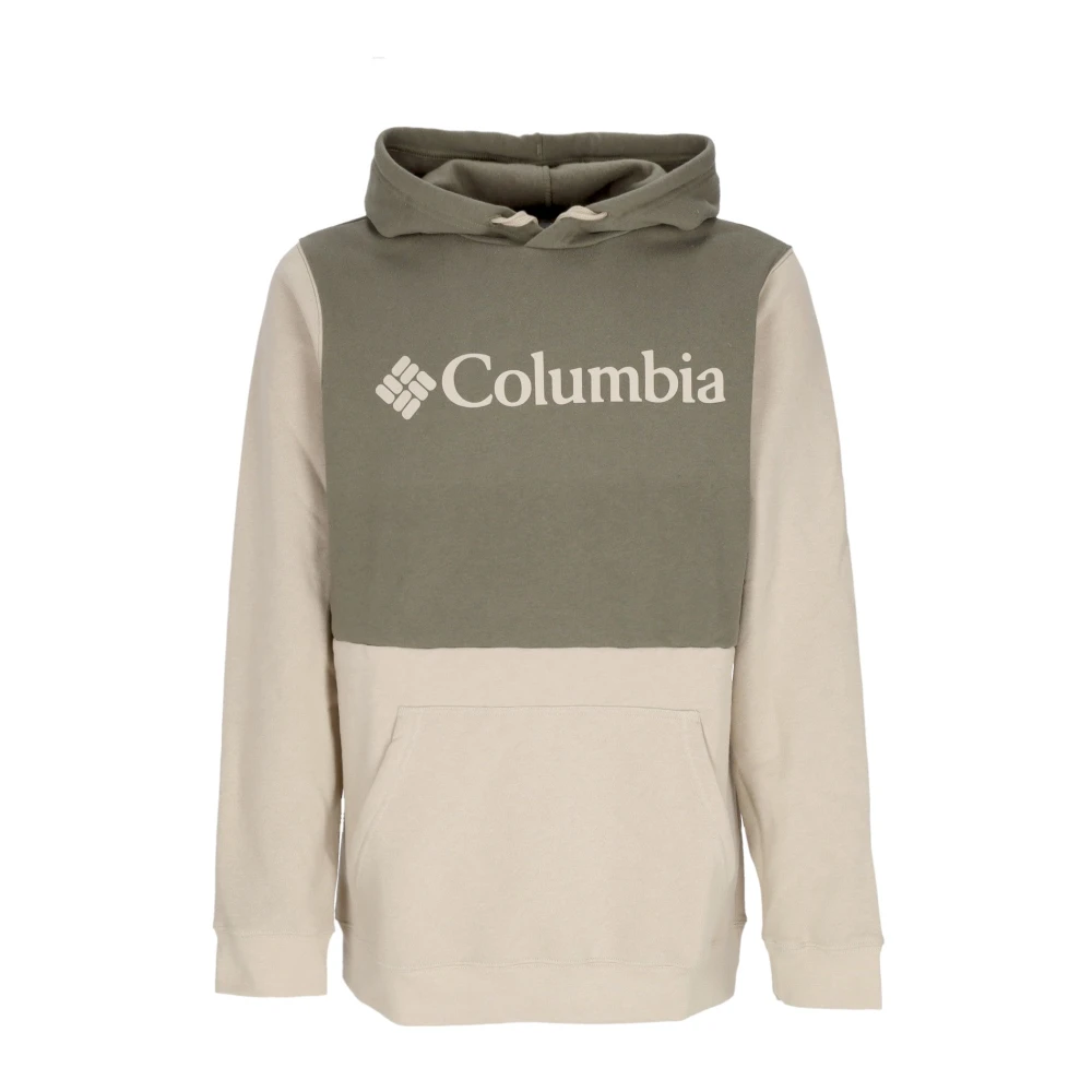 Columbia Colorblock Hoodie met Kangoeroezak Beige Heren