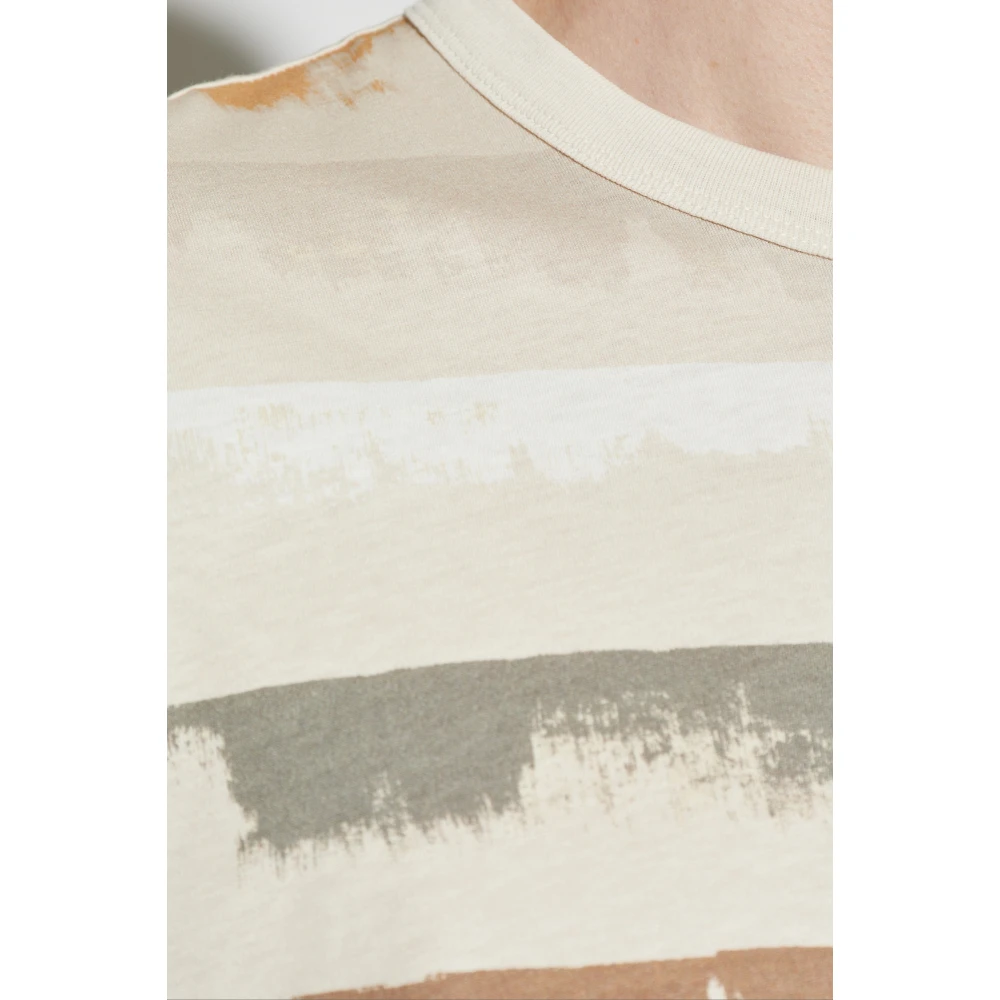 PS By Paul Smith Gestreept patroon T-shirt Beige Heren