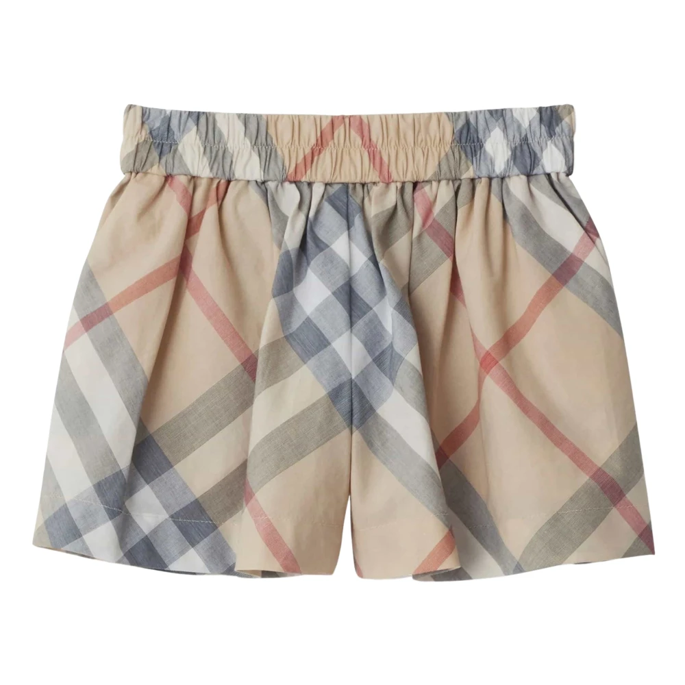 Burberry Girls Beige Check Shorts In - Shorts - 2 Y - Kids