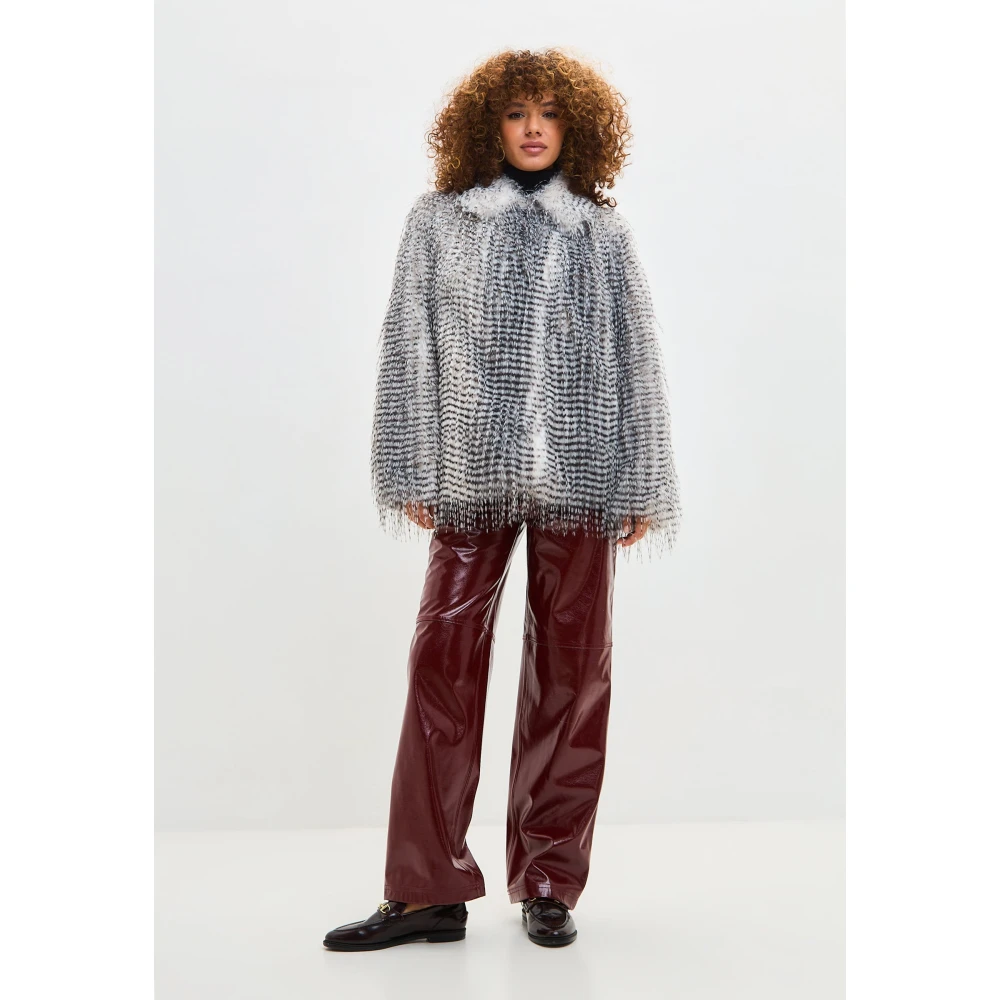 Cesare Gaspari Faux Fur & Shearling Jackets Gray Dames