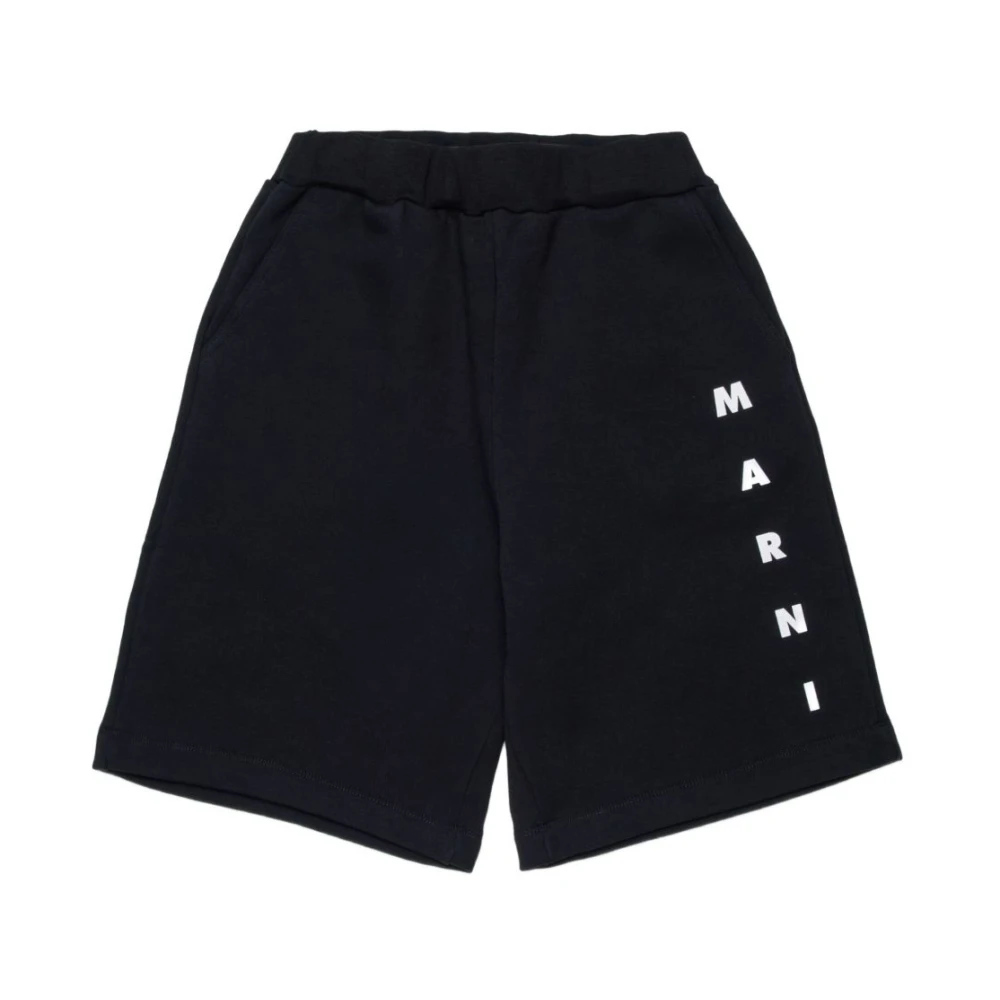 Marni Boys Black Logo-Print Bermuda Shorts - Shorts - 4 Y - Kids
