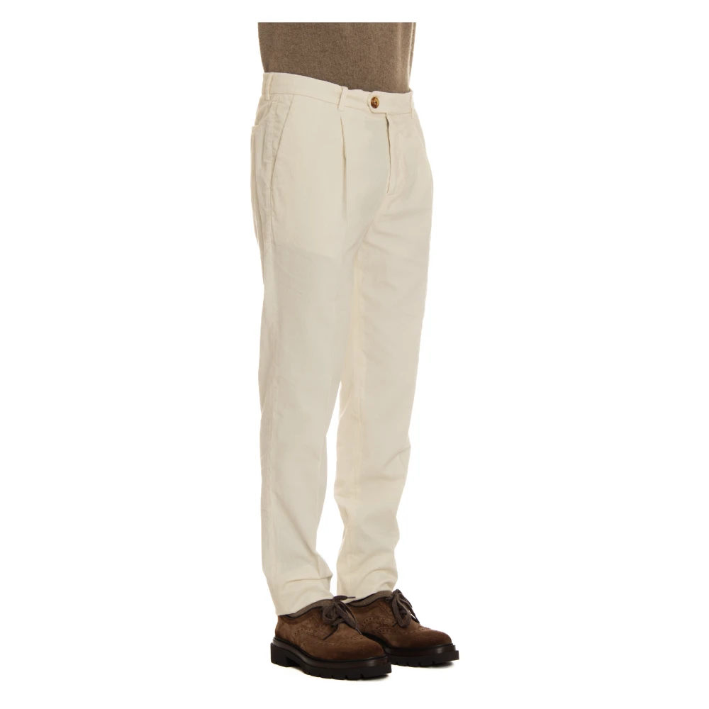 BRUNELLO CUCINELLI Crème Broek Elegante Stijl Beige Heren