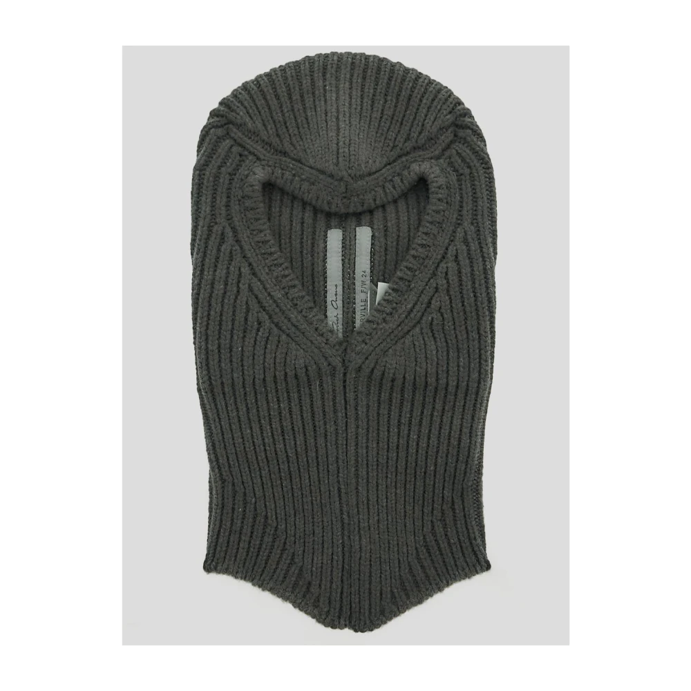 Rick Owens Skull Cashmere Balaclava Muts Gray Dames