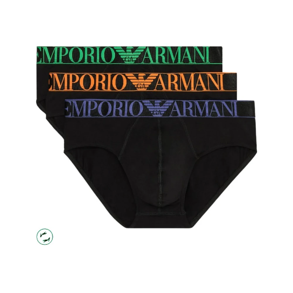 Emporio Armani Broek met elastische band met logo in een set van 3 stuks