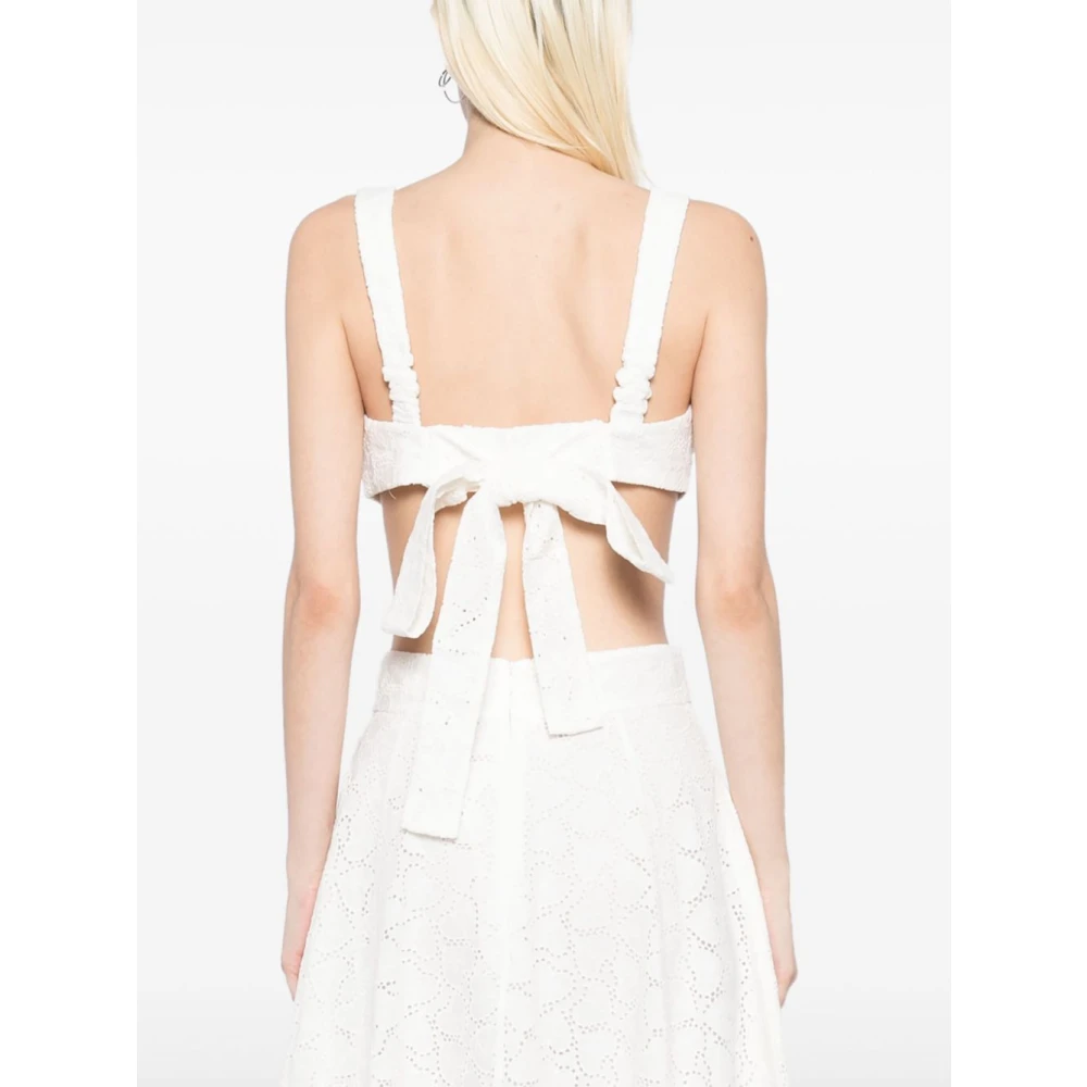 Zimmermann Witte Mouwloze Top met Strikdetail White Dames
