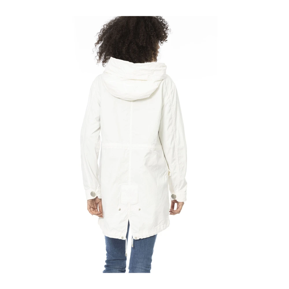 Mr&Mrs Italy Lange Parka Jas met Verstelbare Capuchon White Dames