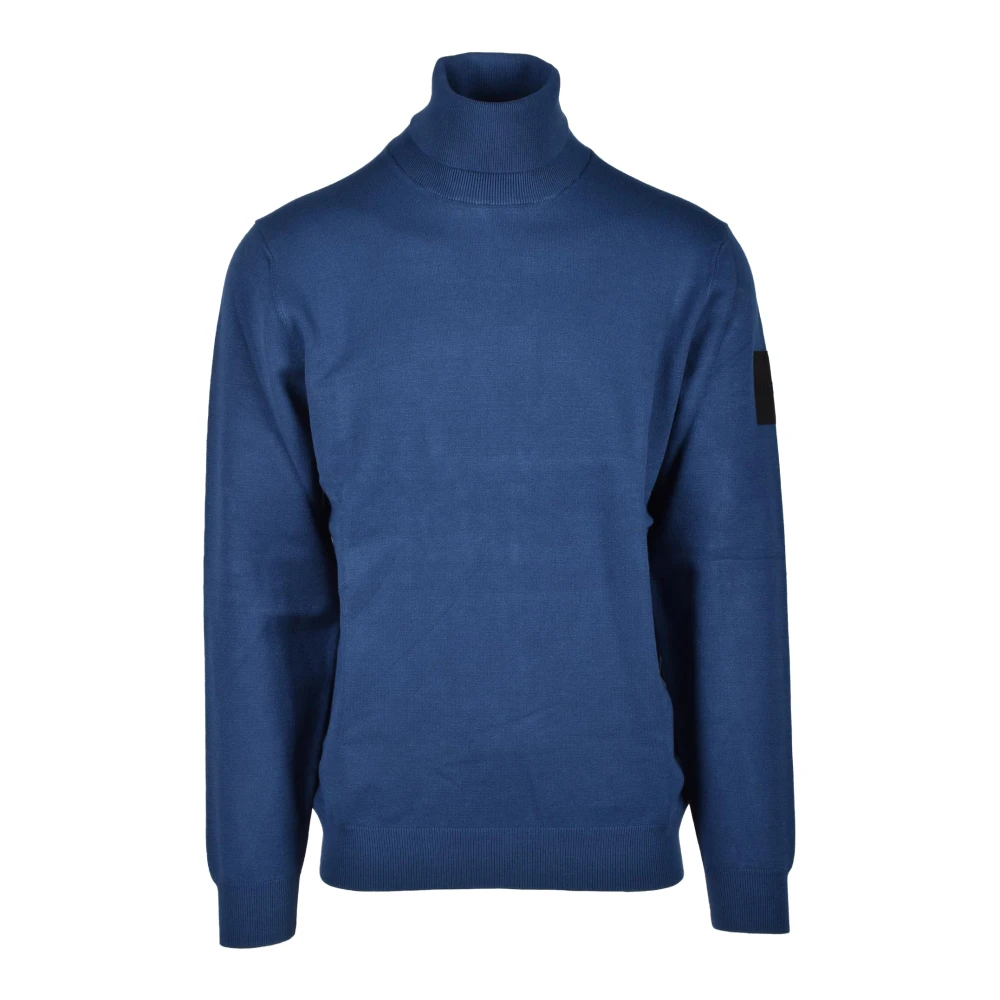 Outhere Casual Viscose Blend Gebreide Top Blue Heren