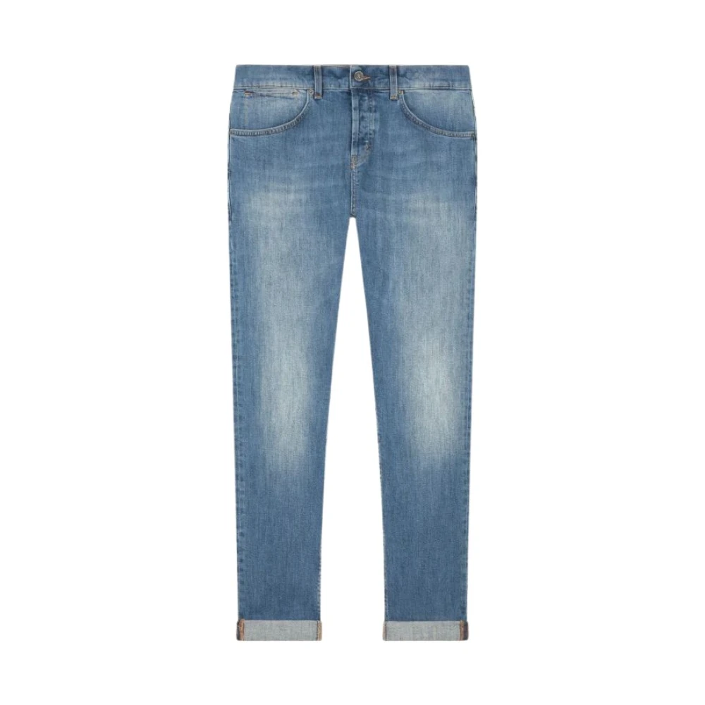 Dondup Mannelijk Blauw Jeans Heren, W33, Katoen, Slim-Fit Jeans
