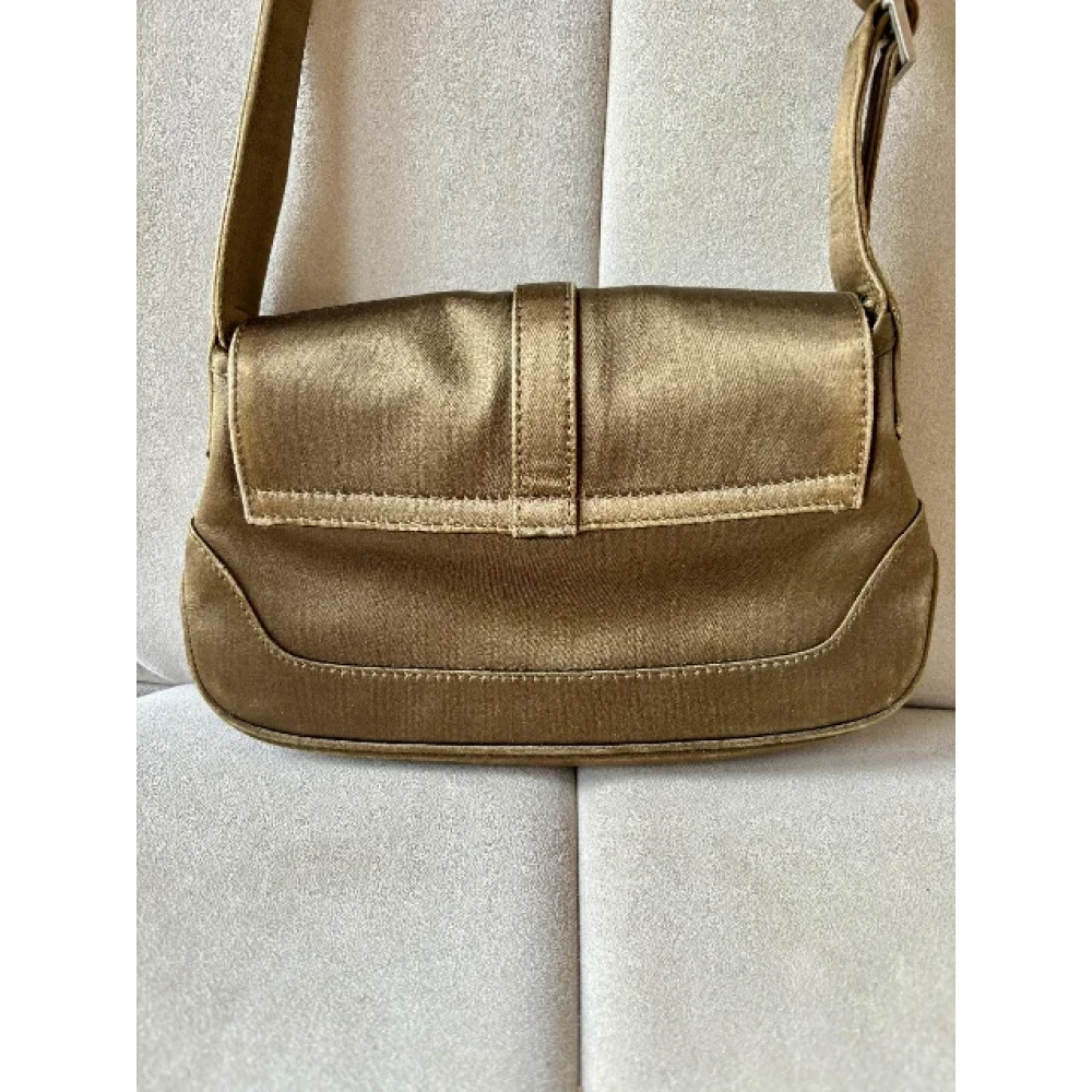 Gucci Vintage Pre-owned Satin gucci-bags Green Dames