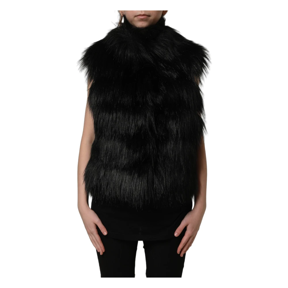 Dolce & Gabbana , Waistcoats, Female, Black, S, Vest Coat