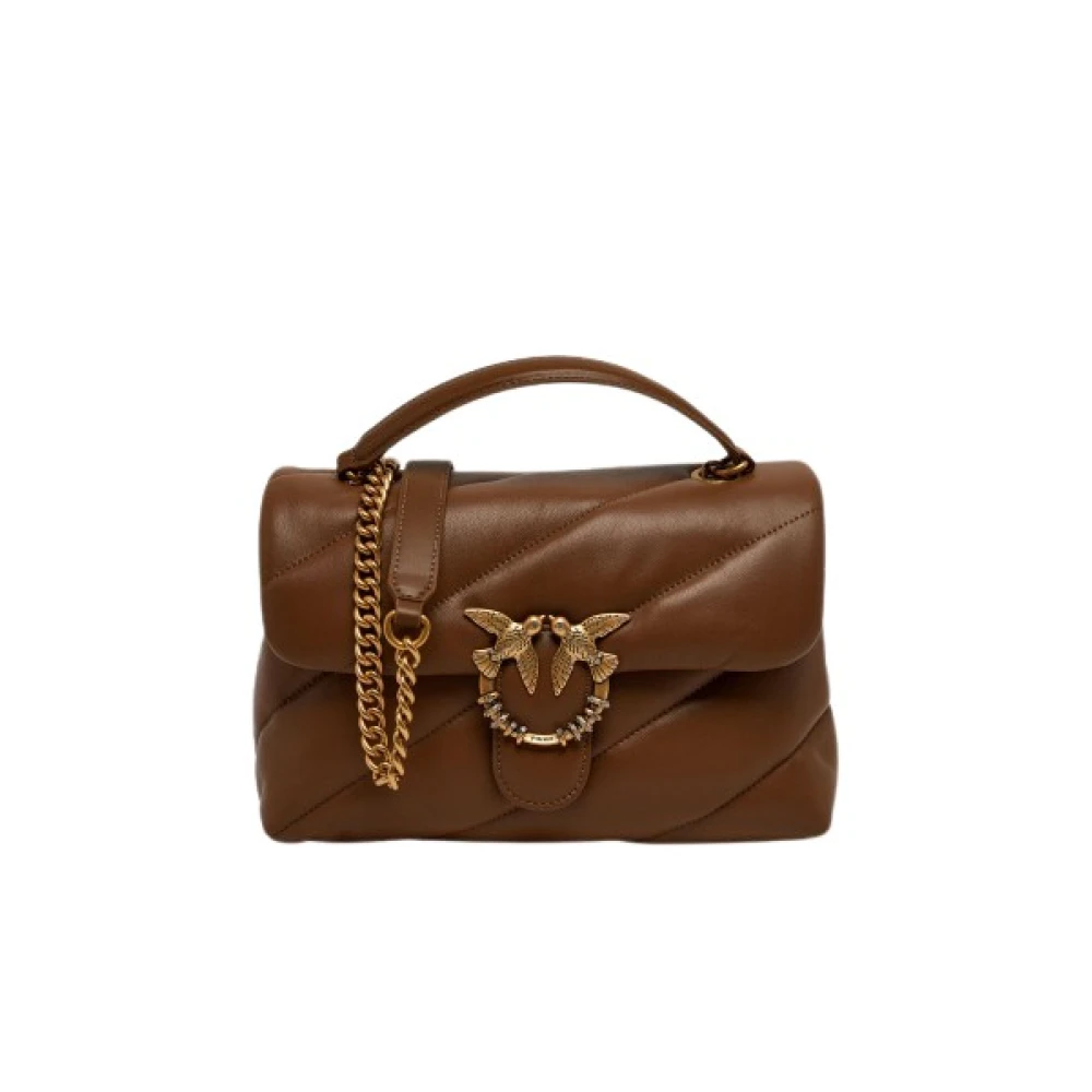 Pinko , Shoulder Bags, Female, Brown, One Size, Love Puff Classic