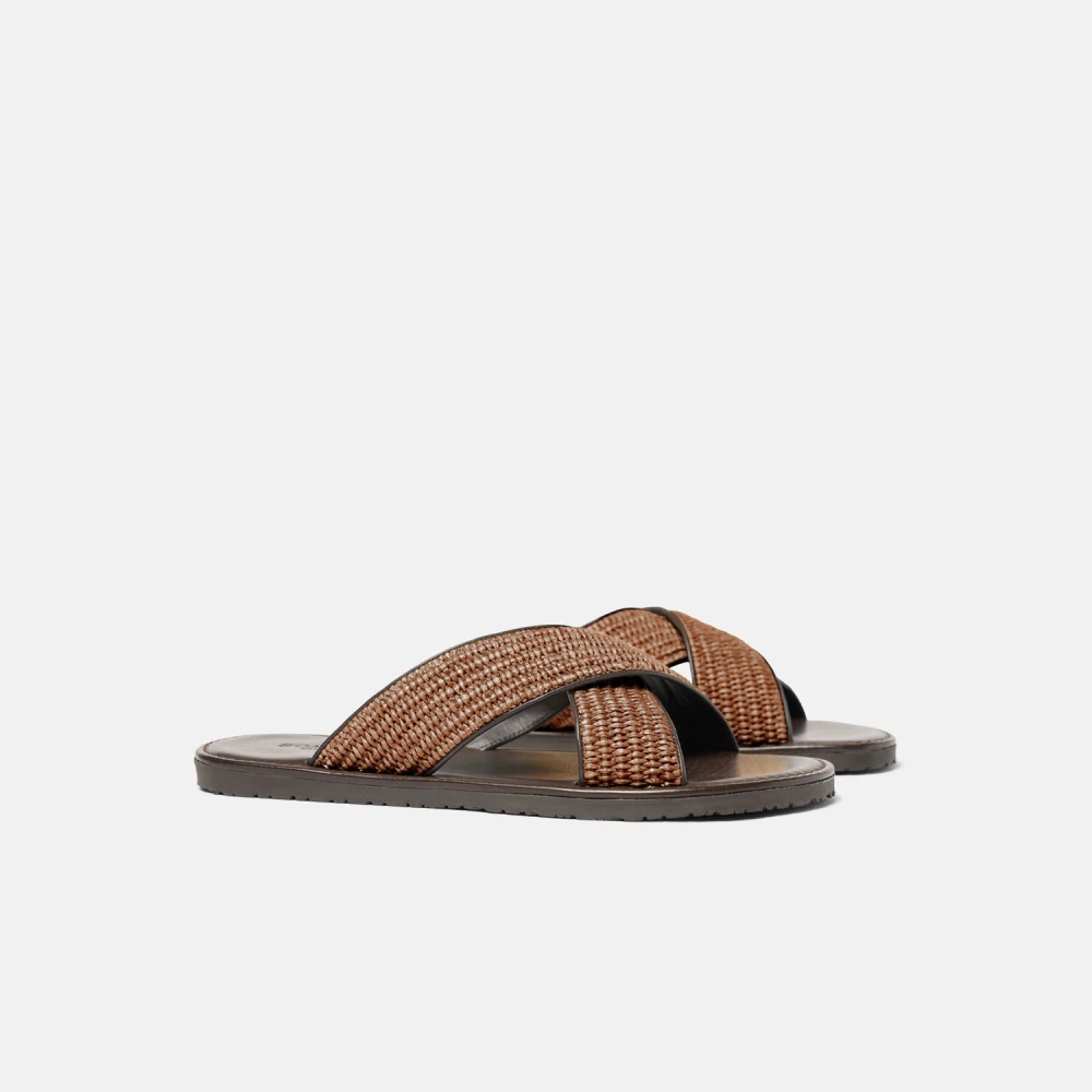 Scarosso Ettore Raffia Sandal