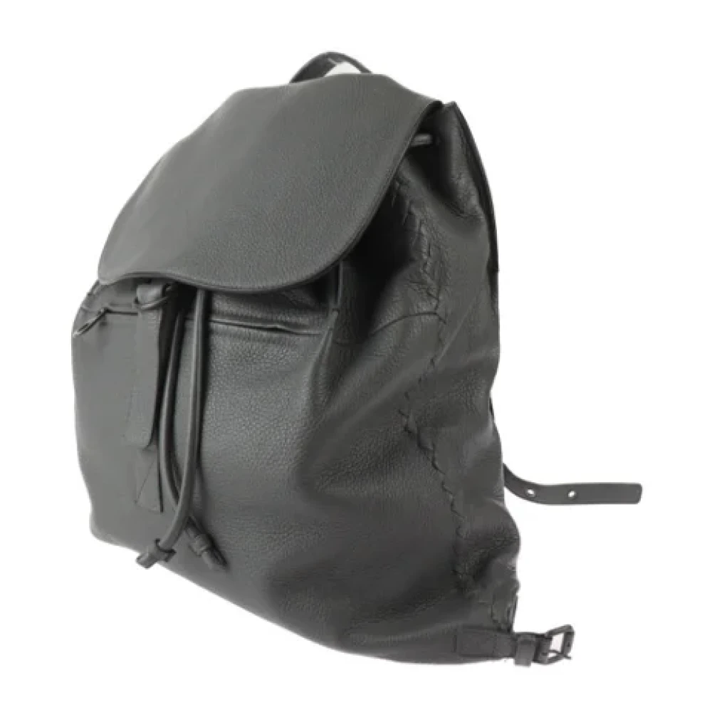 Bottega Veneta Vintage Pre-owned Leather backpacks Gray Dames