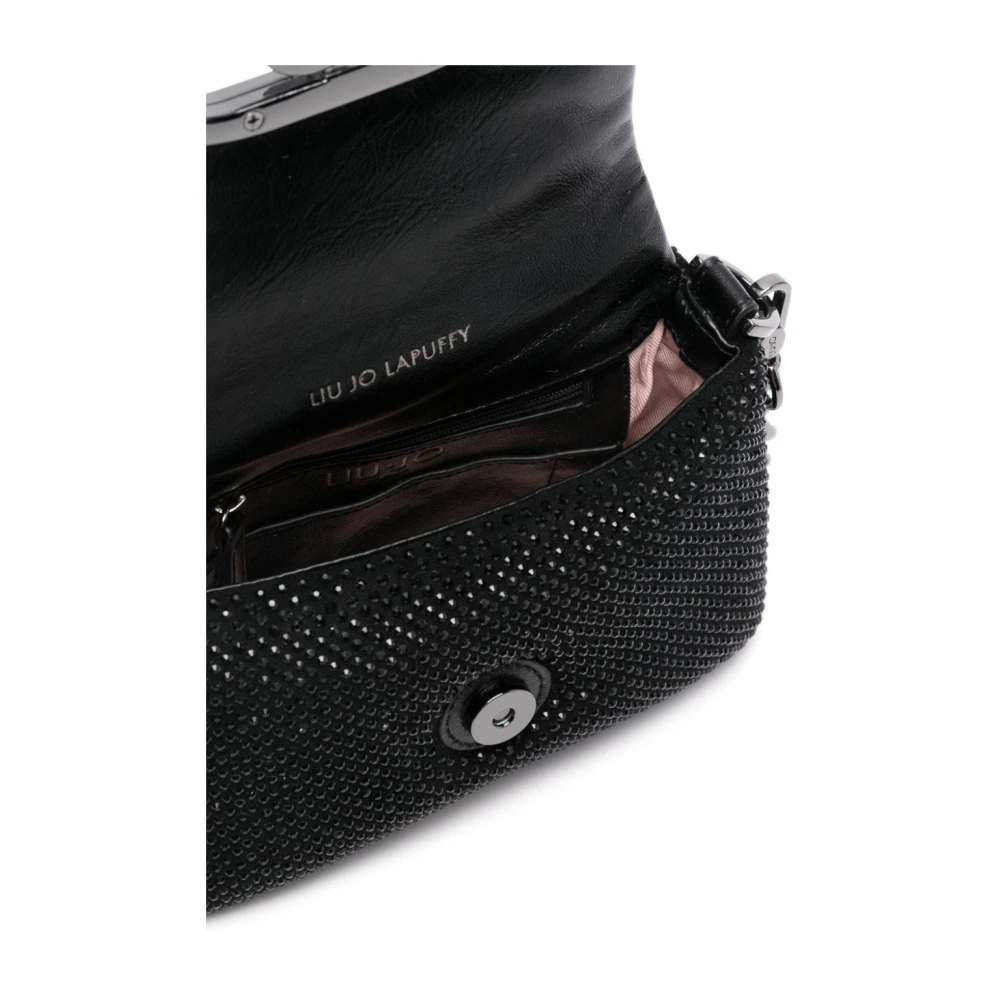 Liu Jo Zwarte Strass Ketting Handtas Black Dames