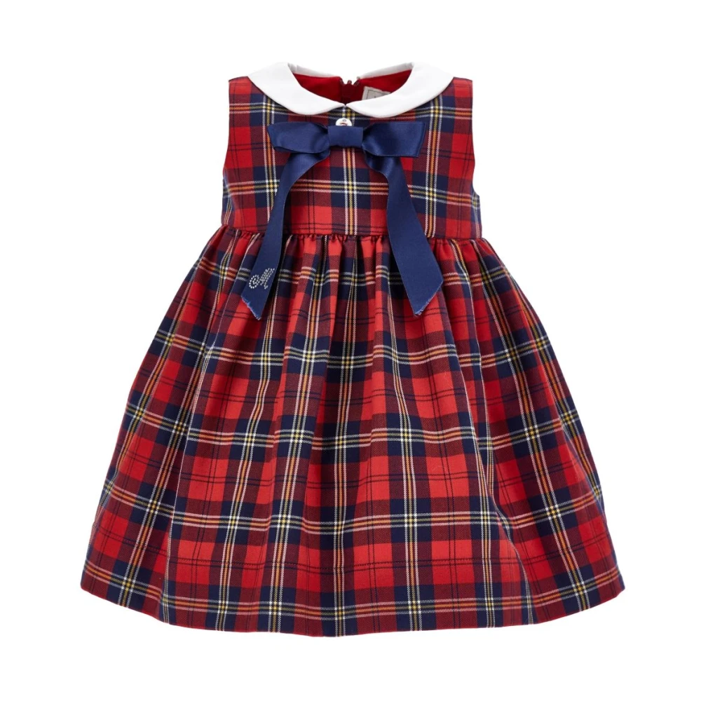 Monnalisa Women's Rounded Collar Bow Dress