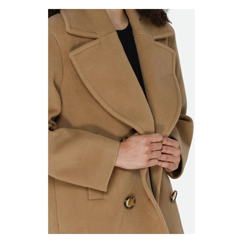pinko Bruine Dubbel-Borst Korte Jas Brown Dames