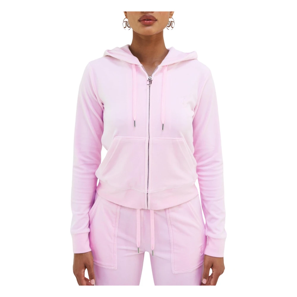 Juicy Couture Stijlvolle Zip-Up Hoodie voor Vrouwen Pink Dames