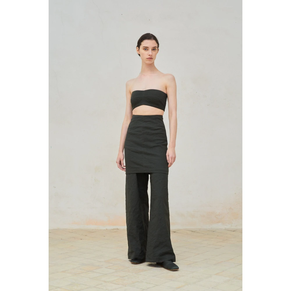 Cortana Hoge taille grafiet rok Turmalina Black Dames