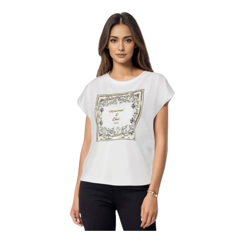 Gaudi Korte Mouw T-shirt Black Dames
