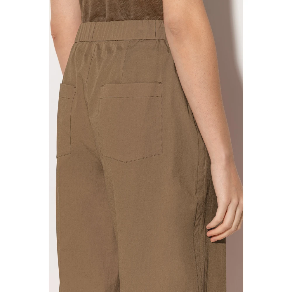 LUISA CERANO Gabardine Wideleg Broek Brown Dames