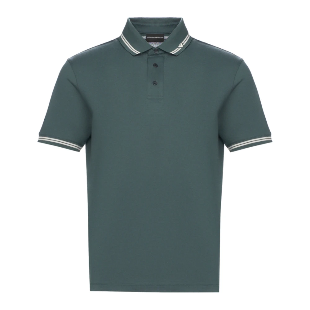 Emporio Armani Mannelijk Groente Tops Heren, Groen, S, Stijlvolle Polo Shirts Groen