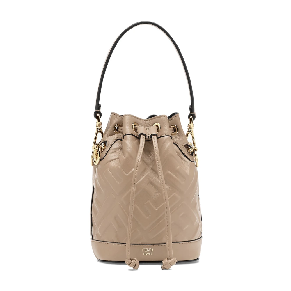 Fendi Iconische FF-motief leren tas Gray Dames