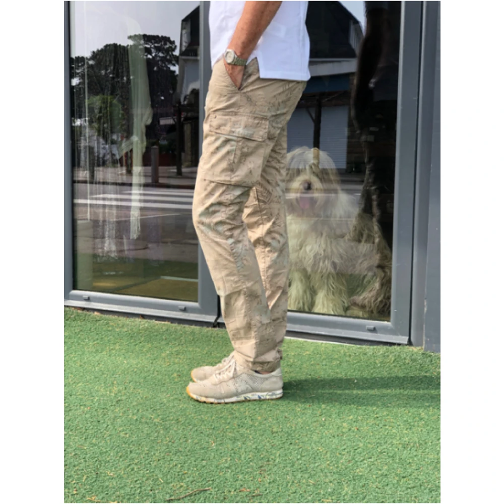 Mason's Cargo Broek met Bloemenprint Beige Heren
