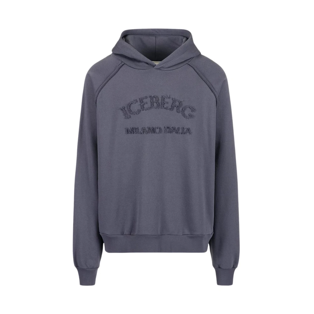 Iceberg Sweatshirt met capuchon en logo Gray Heren