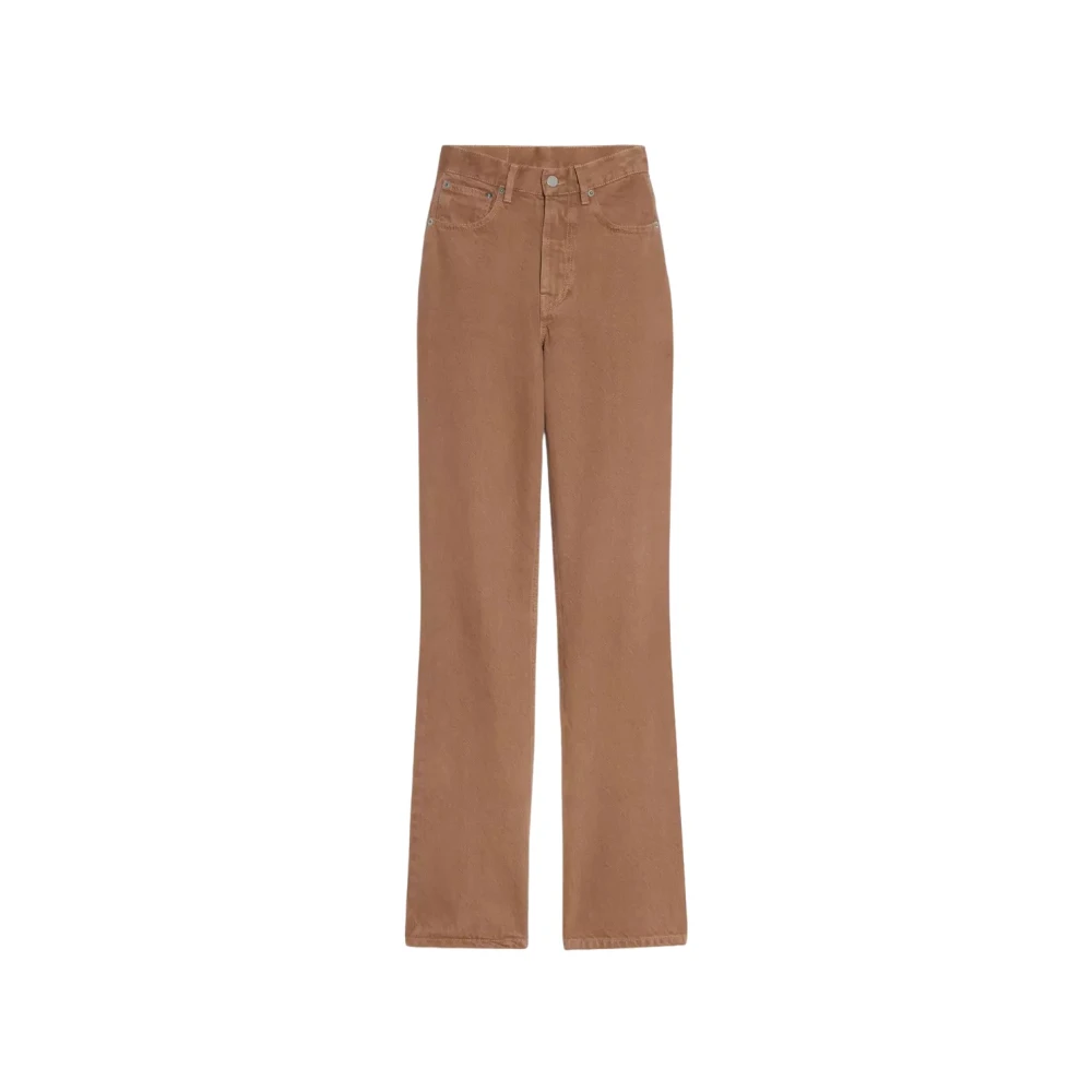Jacquemus Bruine Wijde Pijp Jeans Dames Hoge Taille Brown Dames