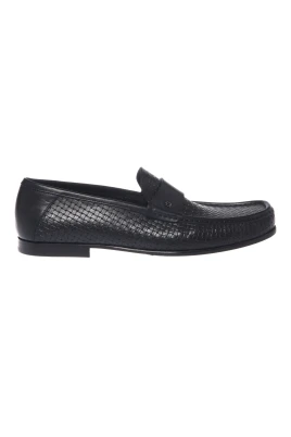 Leather Woven Loafer