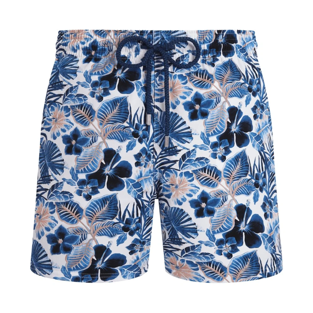 Vilebrequin Multicolor Beachwear, Male, M, Stretch Short Swim Shorts Island Flowers