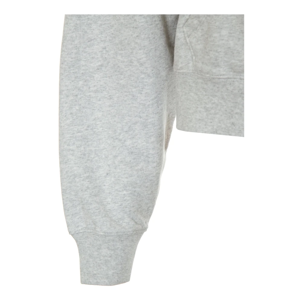 Sporty & Rich Cropped Zip Hoodie Ivy Wellness Gray Dames