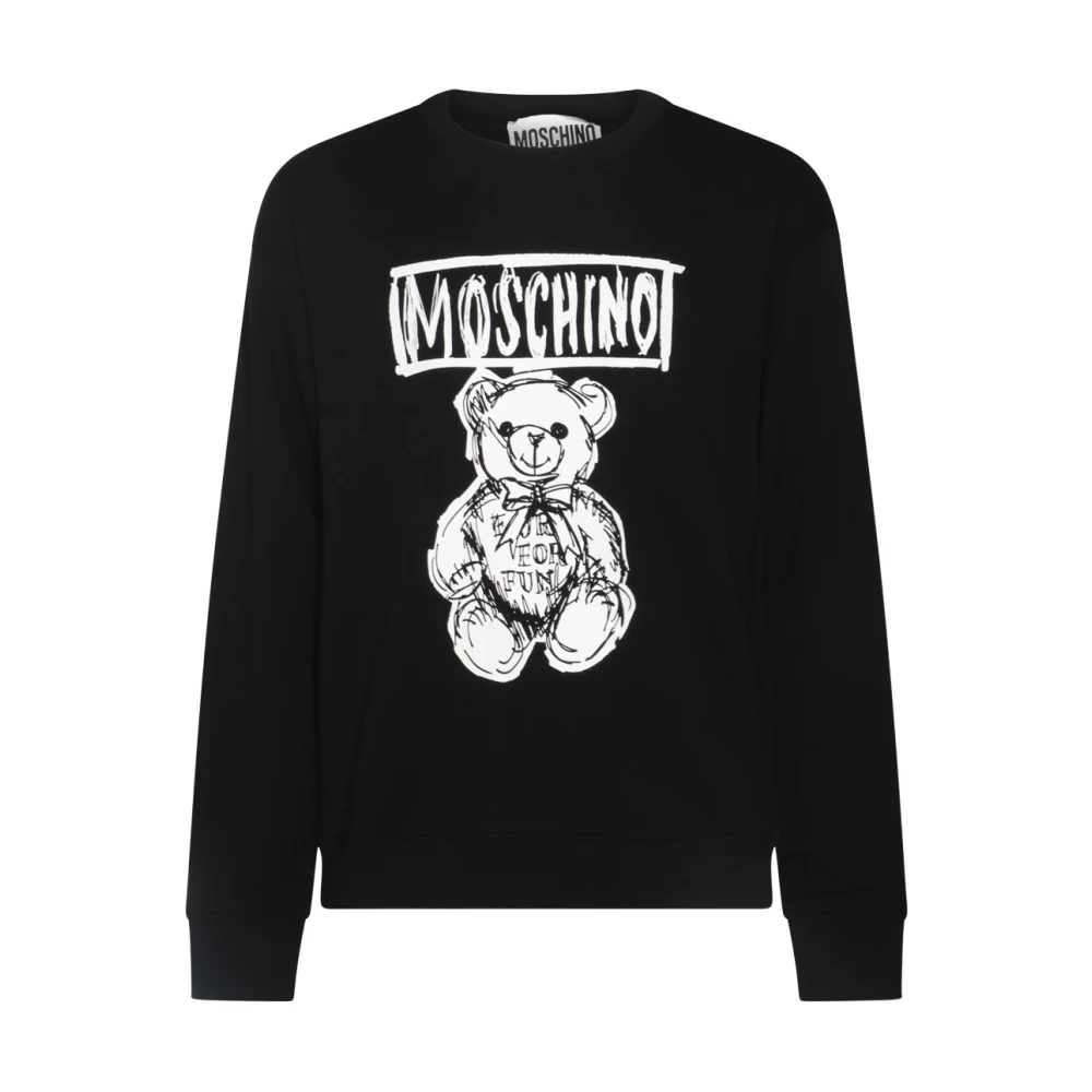 Moschino Zwarte Katoenen Sweatshirt met Logoprint Black Heren