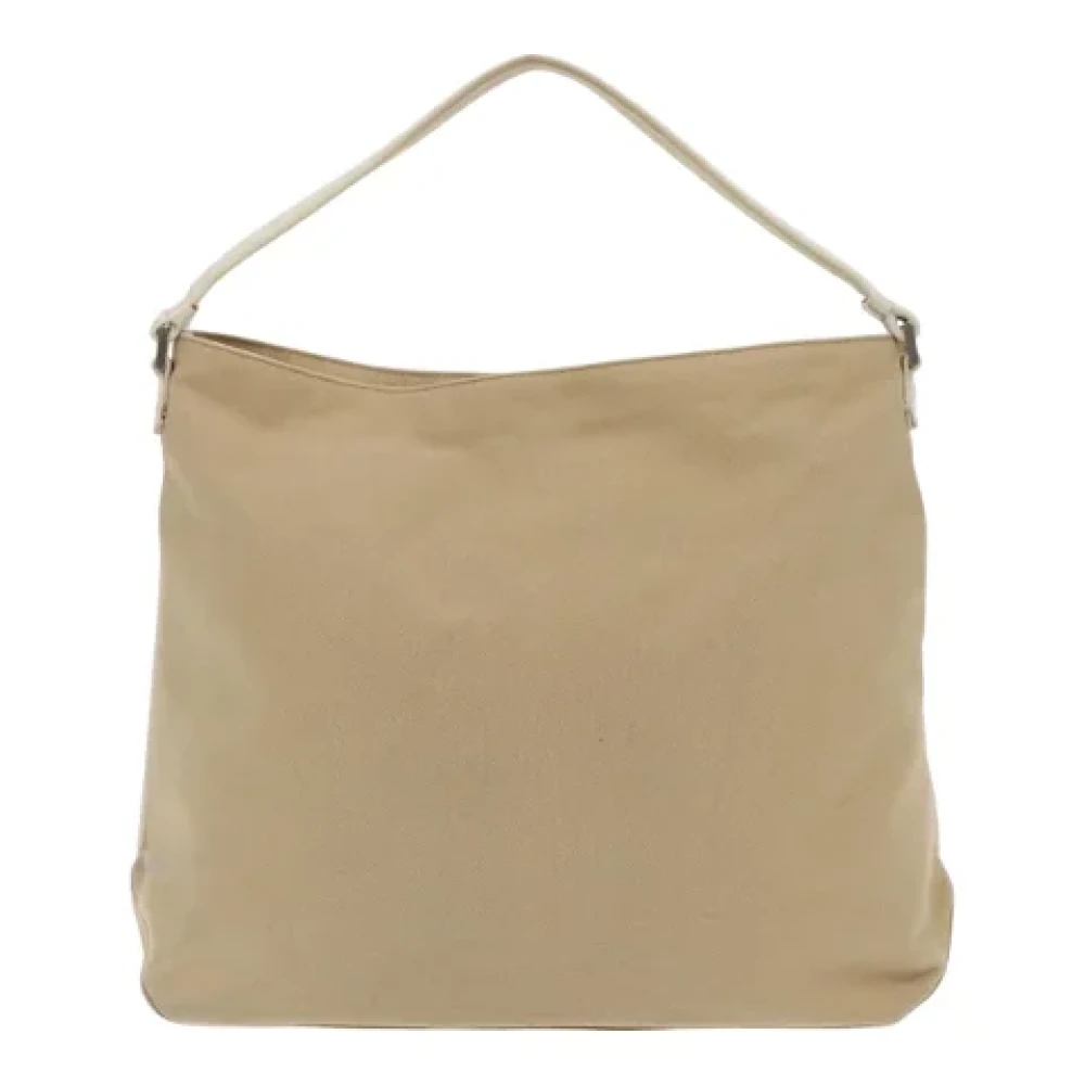Prada Vintage Pre-owned Canvas handbags Beige Dames