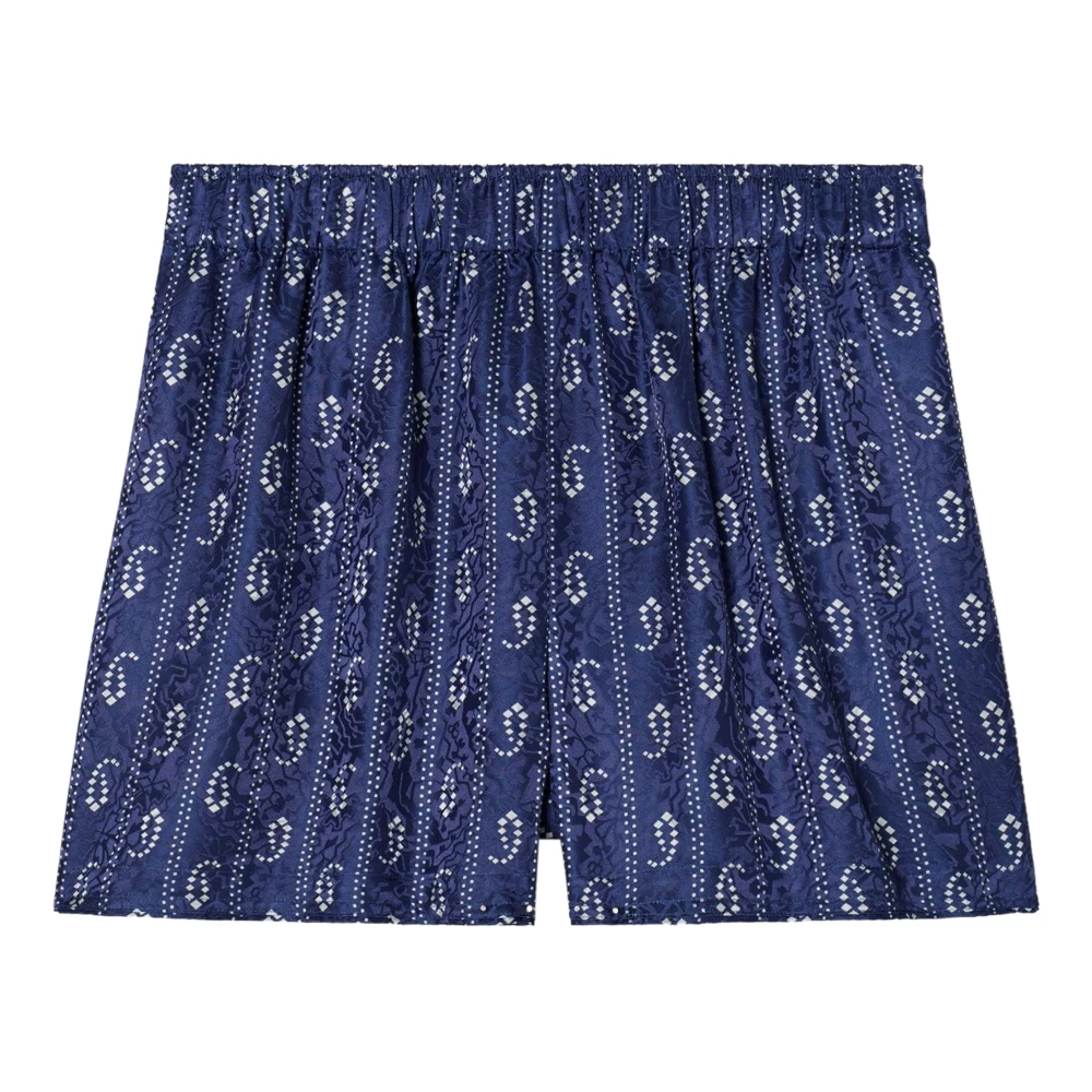 Tory Burch Women's Blue Printed Camp Short - Short Shorts - S - Shorts