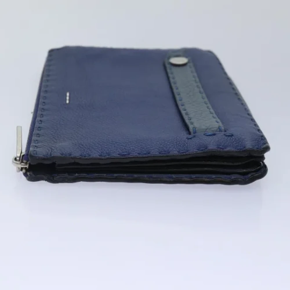Fendi Vintage Pre-owned Leather clutches Blue Dames