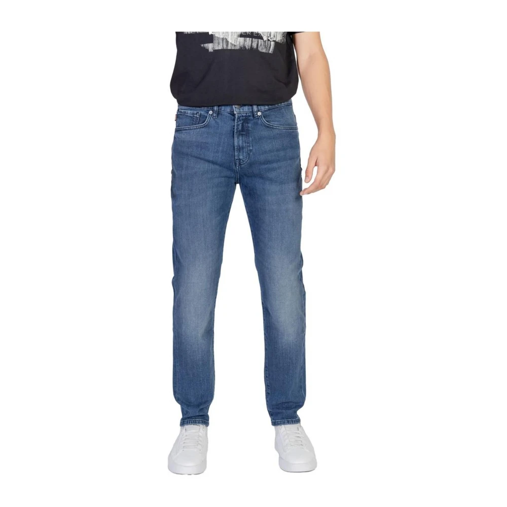 Hugo Men's Blue Slim Fit Jeans, W40 L32, Blend Jeans And Pant Collection