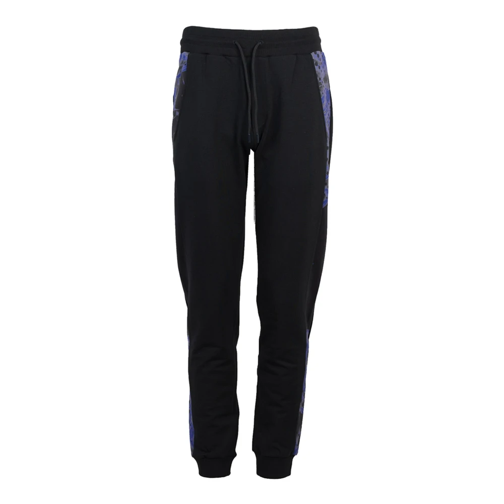 Bikkembergs Slim Fit Byxor med Färgglada Paneler Black, Herr