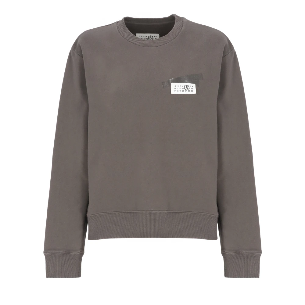 Mm6 Maison Margiela Damen Grau Sweatshirts & Hoodies, Sgröße: