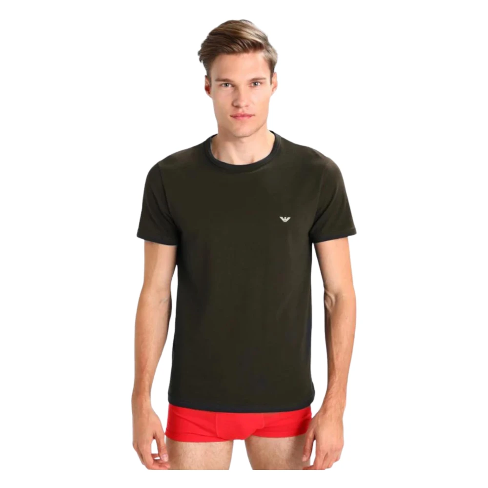 Emporio Armani Sportieve T-shirts en Polos Zwart Black Heren