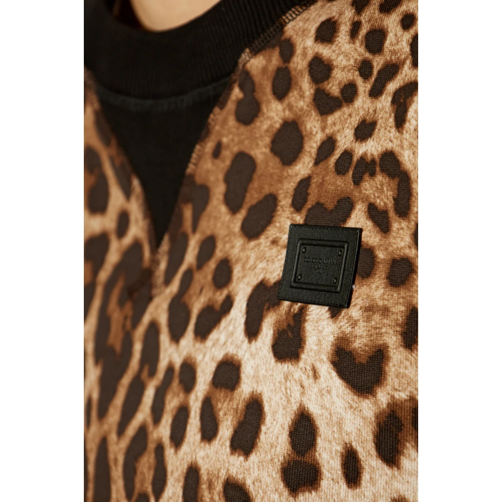 Dolce & Gabbana Sweatshirt met dierenprint Brown Dames