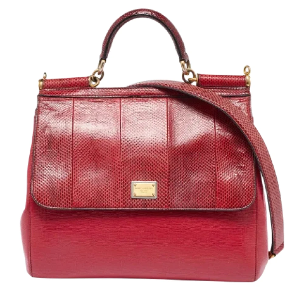 Dolce & Gabbana Pre-owned Leather handbags Red Dames