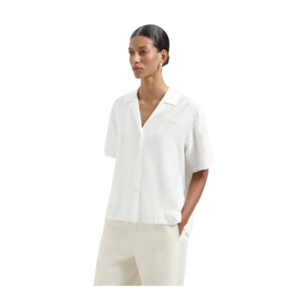 Olaf Hussein Femme Blanc - Chemise De Camp Manches Courtes Blouse - Blouses Et Chemises - Taille: 40 Fr