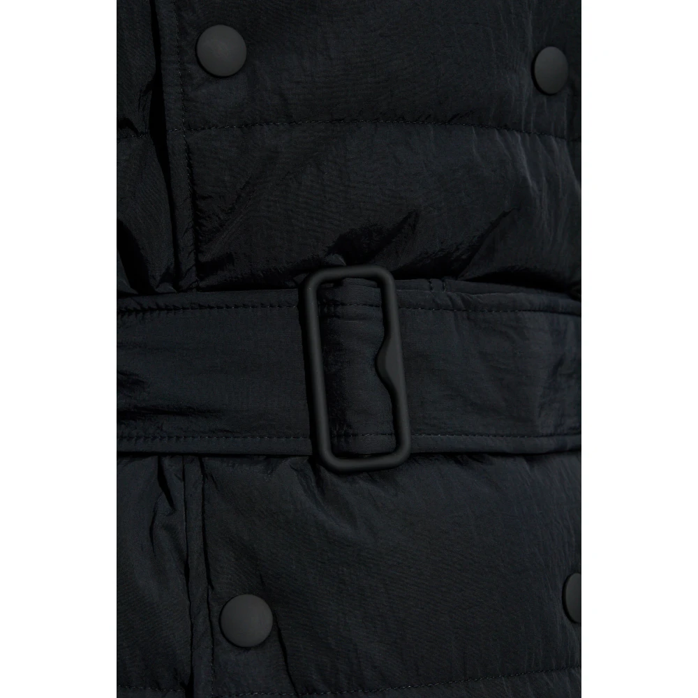Burberry Donzen Jas met Tailllieriem Black Dames