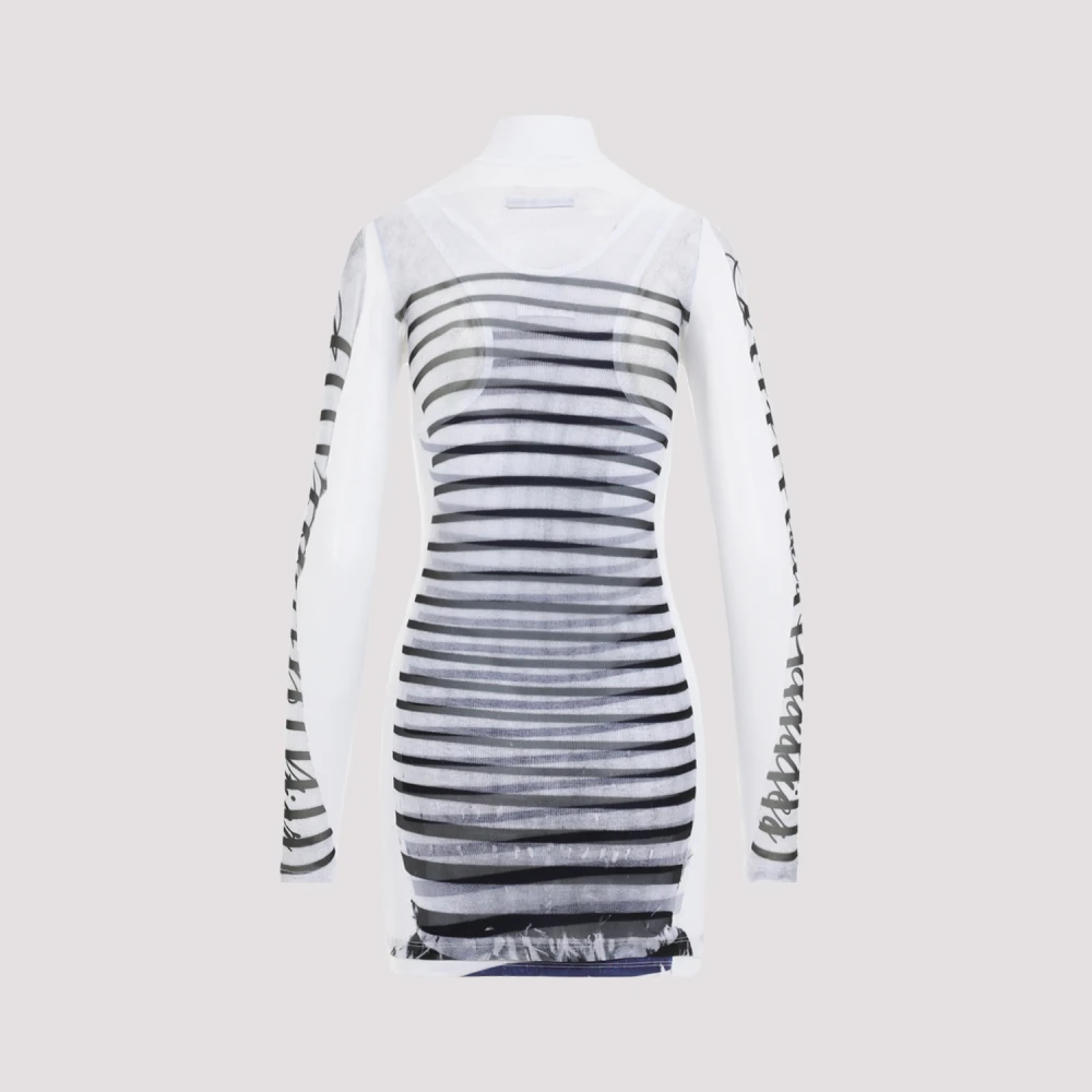 Jean Paul Gaultier Gedrukte Mesh Mini Jurk Multicolor Dames