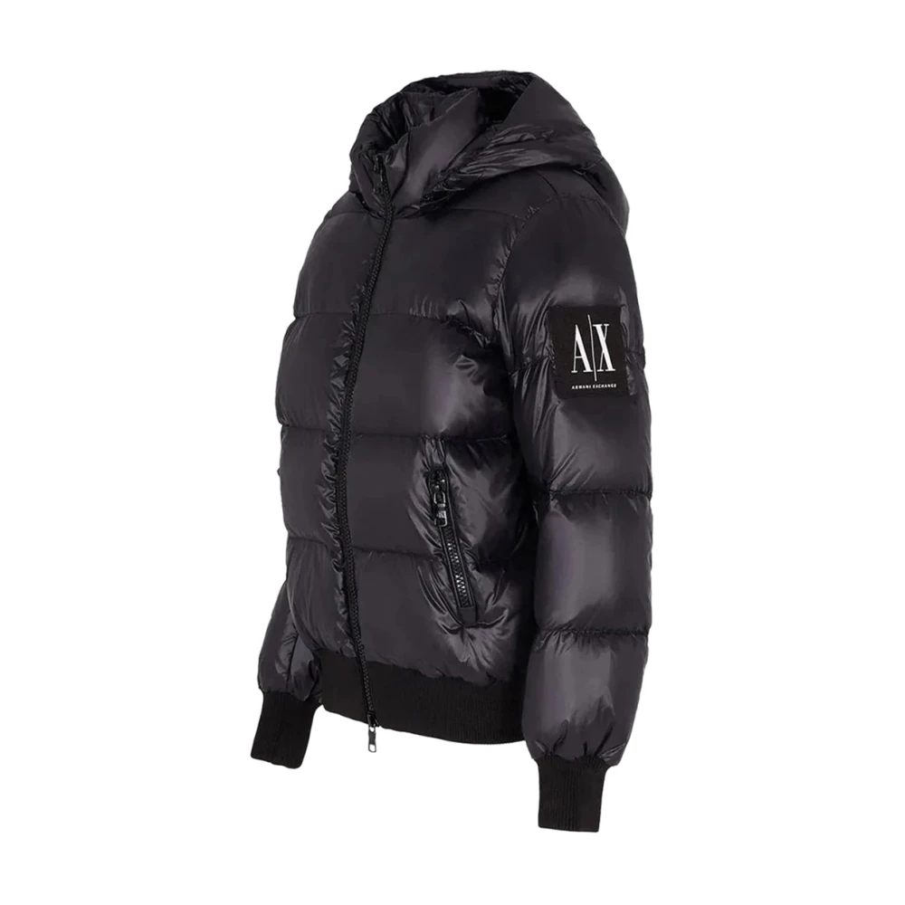 Armani Exchange Zwarte Winterjas Chic Black Dames