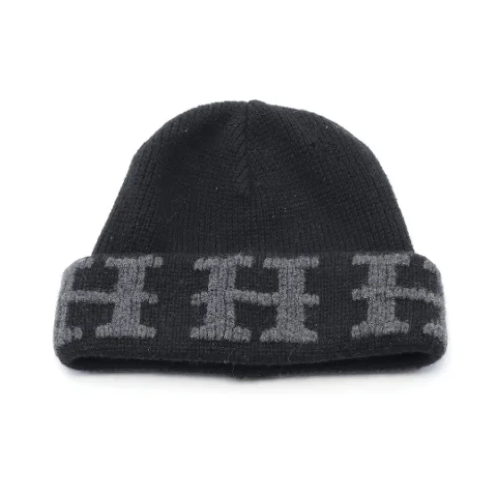 Hermès Vintage Pre-owned Cashmere hats Black Dames