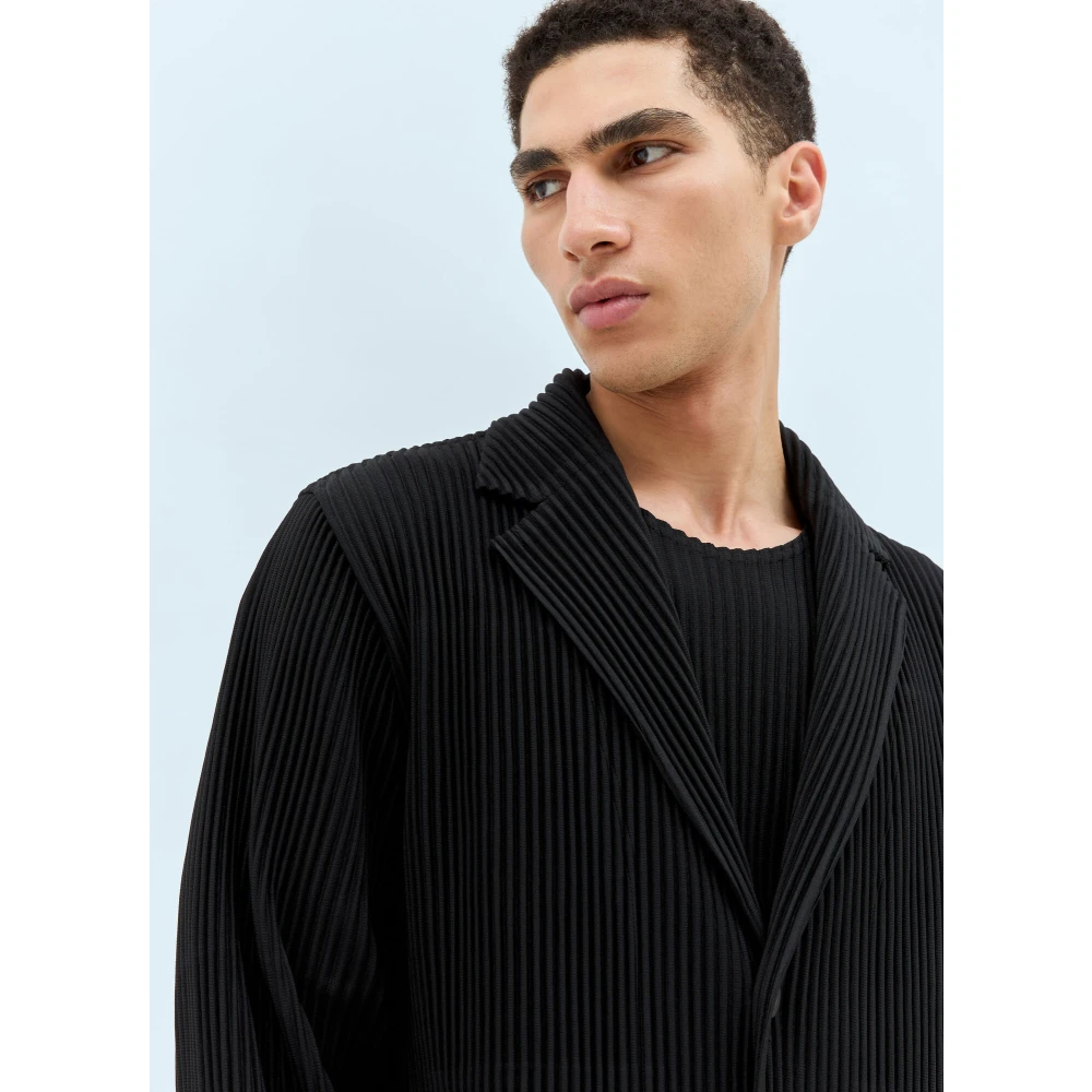 Issey Miyake Geplooide Blazer Black Heren